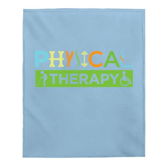 Pt Physical Therapy Gift Therapist Month Baby Blanket