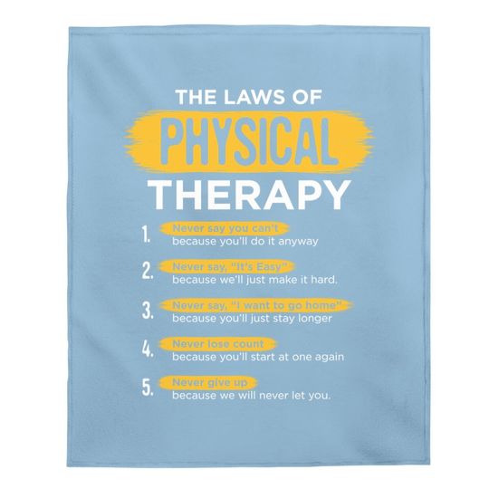 Pt Physical Therapy Gift Therapist Month Baby Blanket