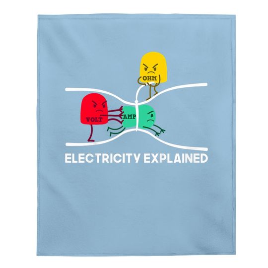 Electricity Explained Baby Blanket I Teacher Nerd Baby Blanket
