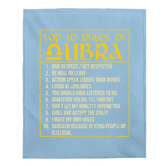 Top 10 Rules Libra Horoscope Birthday Baby Blanket