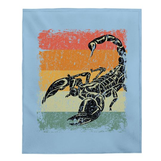 Retro Scorpio Gift Vintage Scorpion Baby Blanket