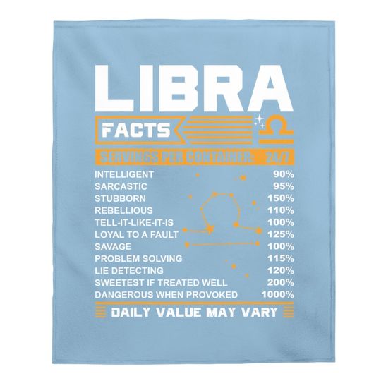 Libra Birthday Facts Baby Blanket