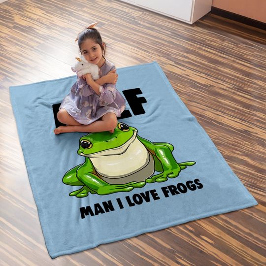 I Love Frogs Baby Blanket Frog Love Baby Blanket