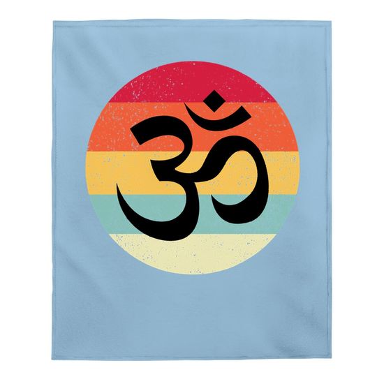 Om Symbol Aum Ohm Hindu Zen Tantra Yoga Day Namaste Gift Baby Blanket