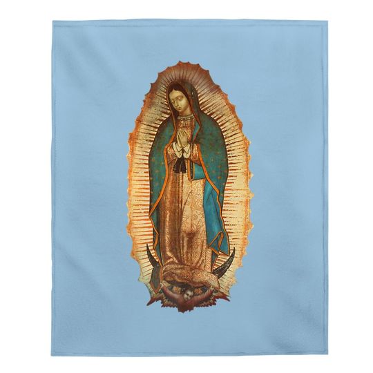 Our Lady Virgen De Guadalupe Virgin Mary Baby Blanket