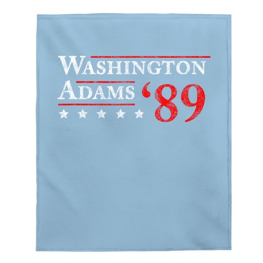 Washington Adams 1789 Vintage Election Baby Blanket