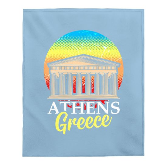 Athens Greece Greek City Acropolis Parthenon Baby Blanket