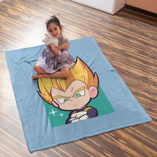 Super Saiyan Vegeta Baby Blanket
