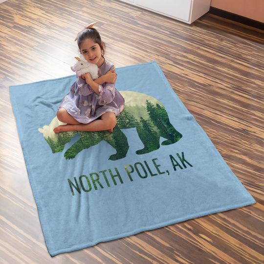 North Pole Bear Southeast Alaska Tongass Wildlife Baby Blanket