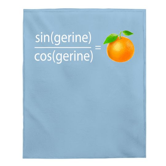 Tangerine Math Pun Baby Blanket