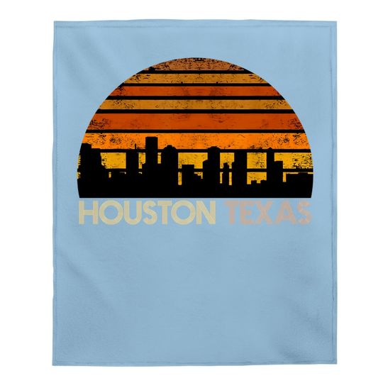 Houston Texas Vintage Baby Blanket