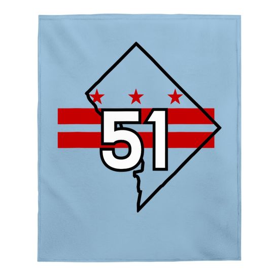 Washington, D.c. Flag, Statehood, 51, Baby Blanket
