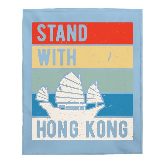 Stand With Hong Kong No China Extradition Protest Baby Blanket