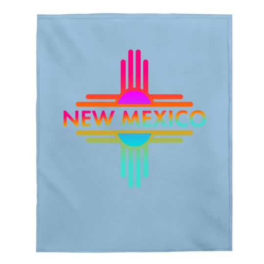 New Mexico State Zia Symbol Design Baby Blanket