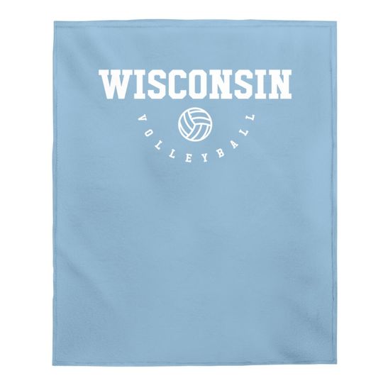 Wisconsin Volleyball Team Baby Blanket