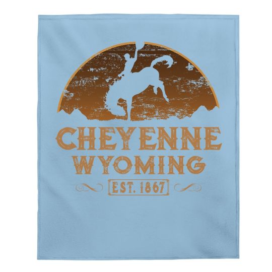 Cheyenne Wyoming Rodeo Cowboy Baby Blanket