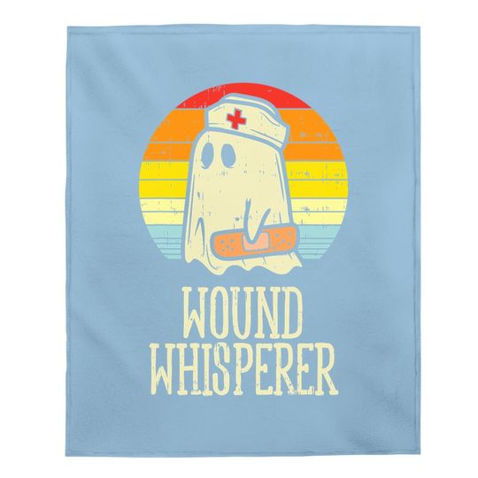 Wound Whisperer Ghost Nurse Boo Halloween 2021 Nursing Baby Blanket