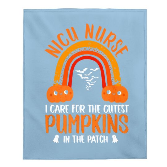 Nurse Cutest Pumpkins In The Patch Halloween Costume Baby Blanket