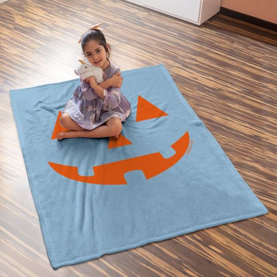 Jack O' Lantern Pumpkin Halloween Baby Blanket