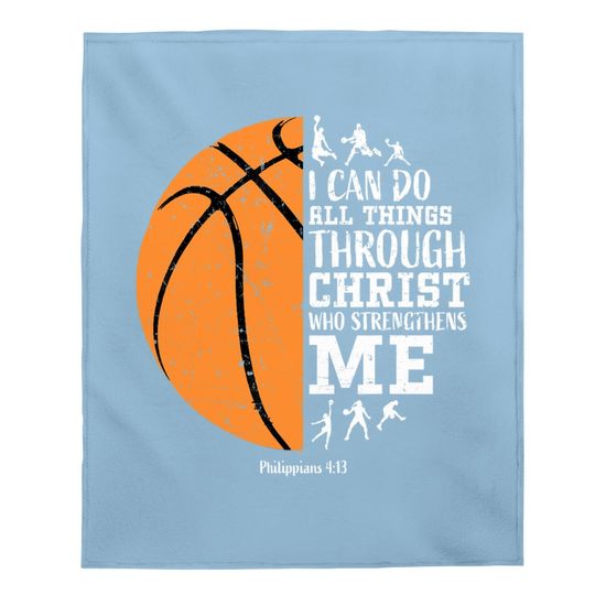 Christian Basketball Baby Blanket