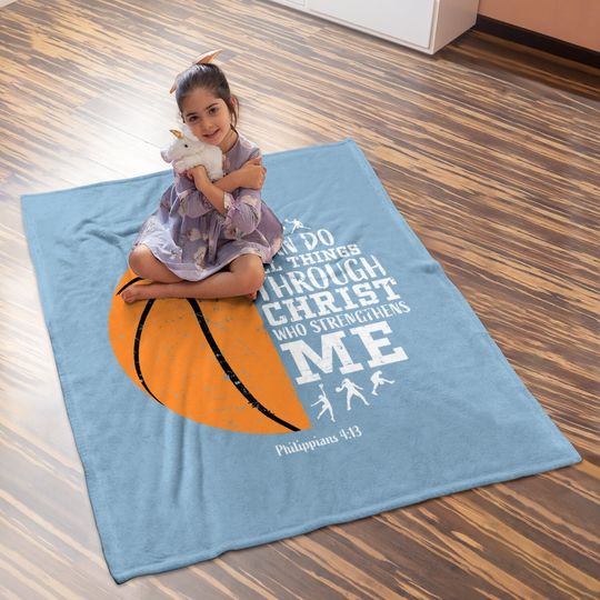 Christian Basketball Baby Blanket