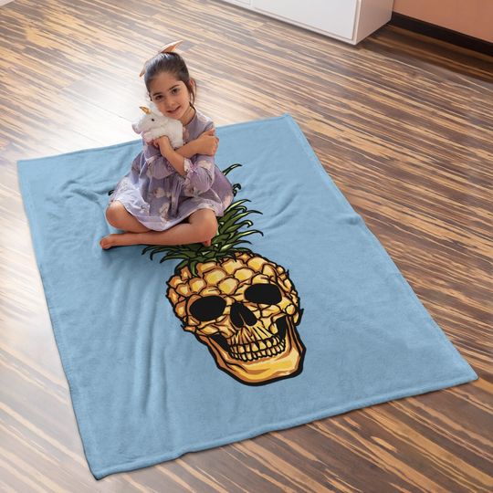 Pineapple Skull Baby Blanket Pineapple Baby Blanket