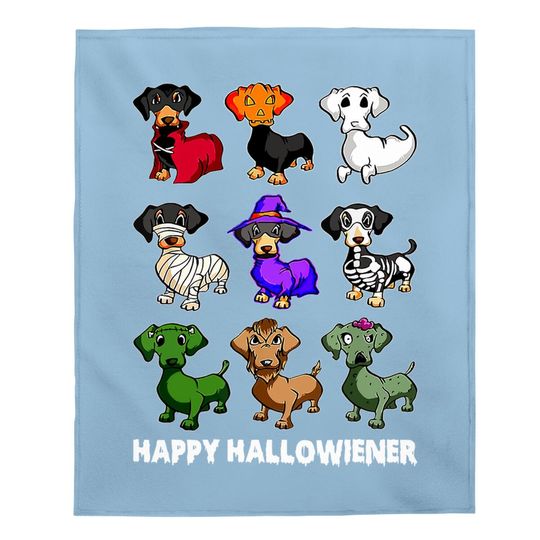 Dachshund Happy Halloweiner Funny Halloween Dogs Lover Baby Blanket