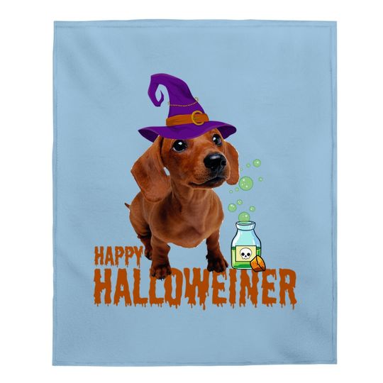Funny Happy Halloweiner Cute Halloween Dog Lover Dachshund Baby Blanket