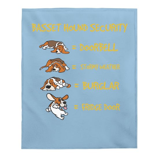 Basset Hound Security Baby Blanket