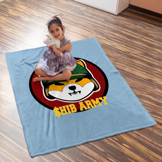 Shib Army Shiba Inu Coin Baby Blanket