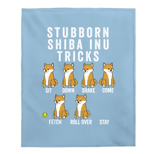 Stubborn Shiba Inu Tricks Baby Blanket