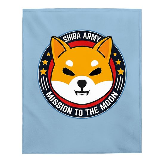 Shiba Inu Token Crypto Coin Cryptocurrency Baby Blanket