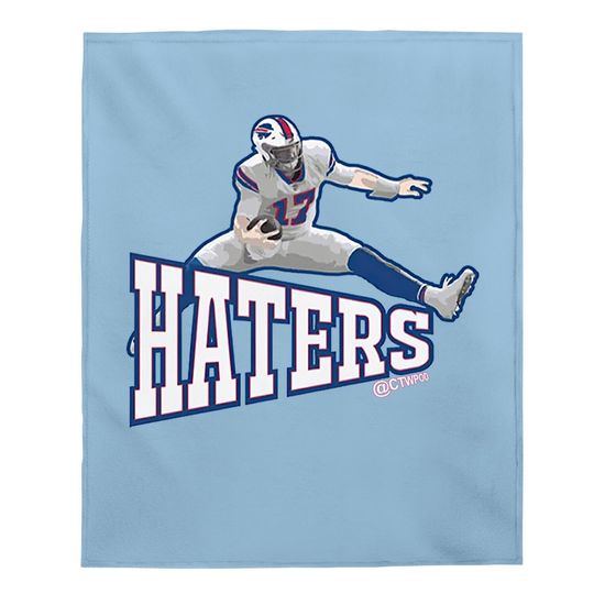 Josh Allen Jumping Over The Haters Baby Blanket