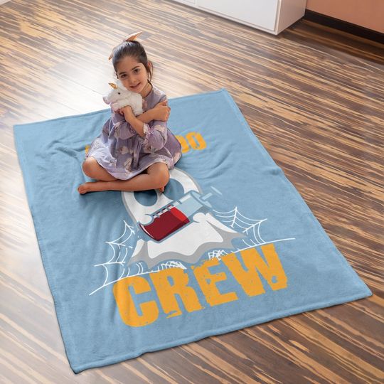 Vaccination Boo Boo Crew Nurse Halloween Baby Blanket