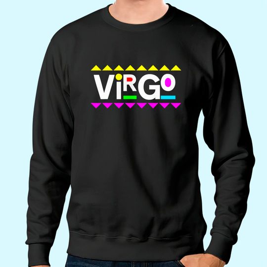 Virgo Zodiac Design 90s Style Sweatshirt
