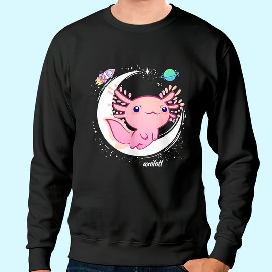 Space Axolotl Kawaii Sweatshirt Pastel Goth | Japan Anime Comic Sweatshirt