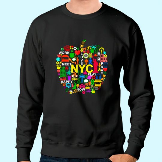 I Love Nyc New York City Big Apple Sweatshirt