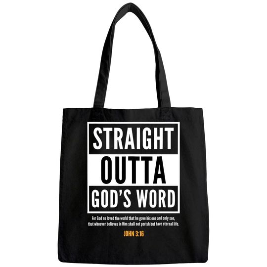 Straight Putta Gods Word Christian Tote Bag