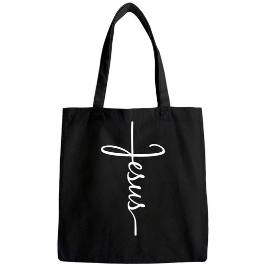 Jesus Cross Tote Bag, Jesus Belief, Christian Tote Bag, Gift For God Lover