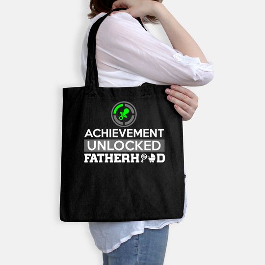 Men's Tote Bag Achievement Unlocked Fatherhood