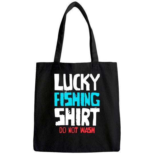 Lucky Fishing Tote Bag Do Not Wash Funny Bass Fishing Tote Bag