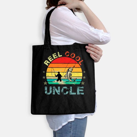 Reel Cool Uncle Fisherman Daddy Fishing Tote Bag