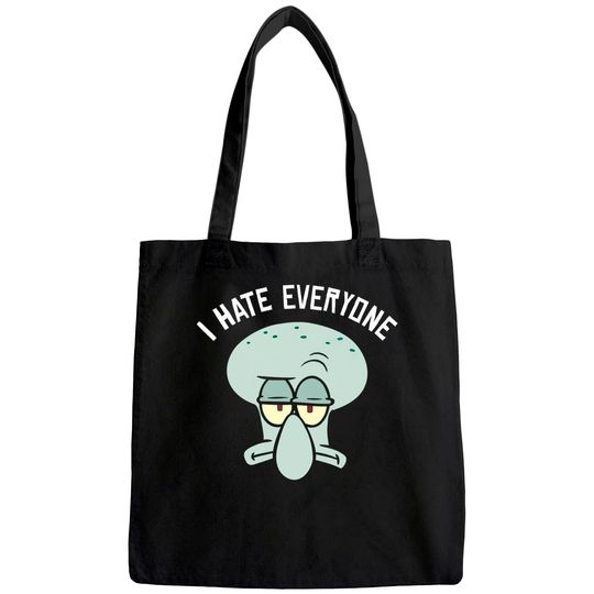 SpongeBob SquarePants Squidward I Hate Everyone Tote Bag