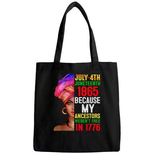Juneteenth Queen Melanin African American Women Tote Bag