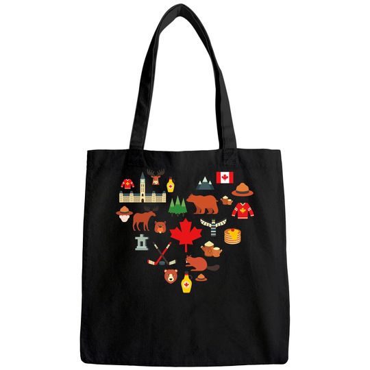 Canadian Vintage Symbols Canada Flag Maple Leaf RCMP Tote Bag