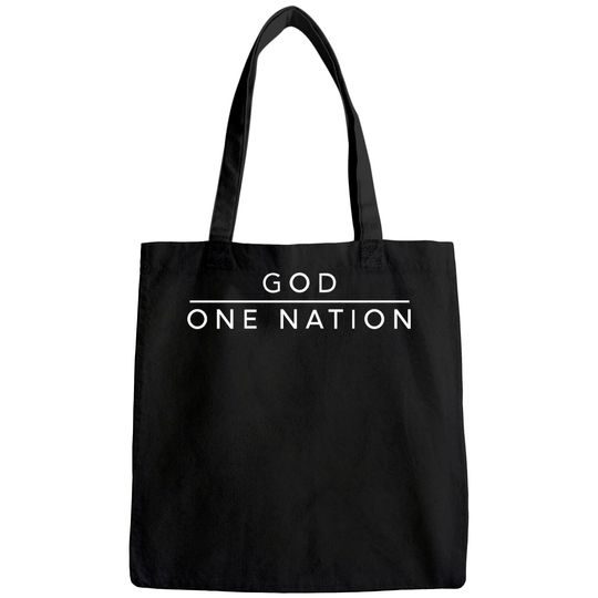 One Nation Under God Line Art Patriotic Christian Tote Bag