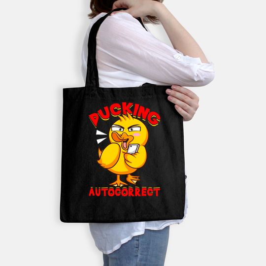 Ducking Autocorrect | Funny Sarcastic Texting Duck Pun Tote Bag