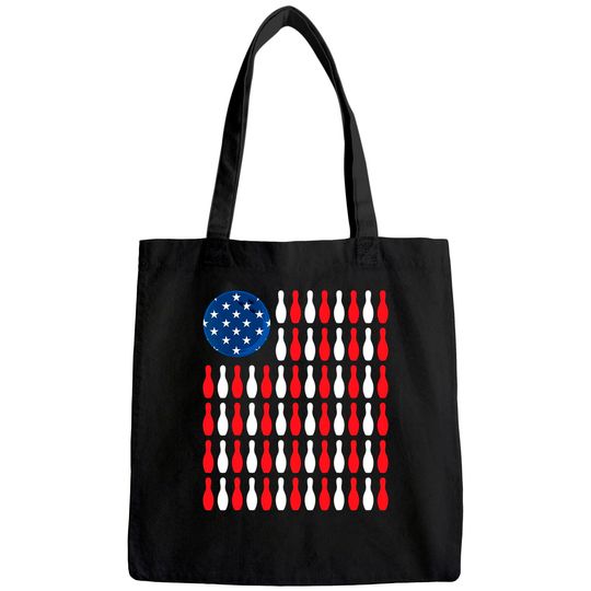 American Flag - Patriotic Bowler & Bowling Tote Bag