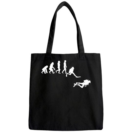 Scuba Dive T- Tote Bag Evolution Diving Diver Ocean Lover Gift