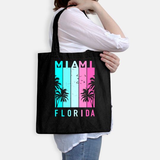 Men's Tote Bag Retro Miami Florida Beach